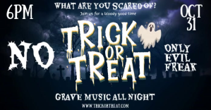 Black Halloween Music Event Facebook Gedeelde Prent Template