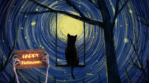 Lilla Halloween Coverfoto til YouTube-kanal Template