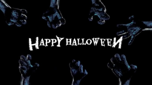 Black Halloween Celebration Video copertina Facebook Template