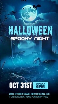 Halloween templaye flyer Instagram Story template