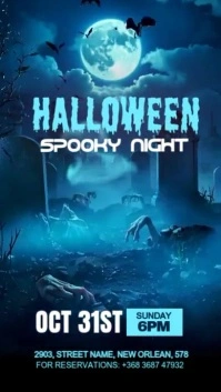 Halloween templaye flyer Instagram Story template