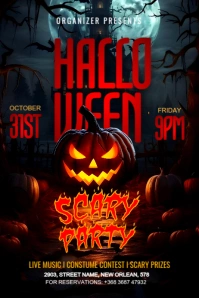 Halloween Templaye Flyer Poster โปสเตอร์ template