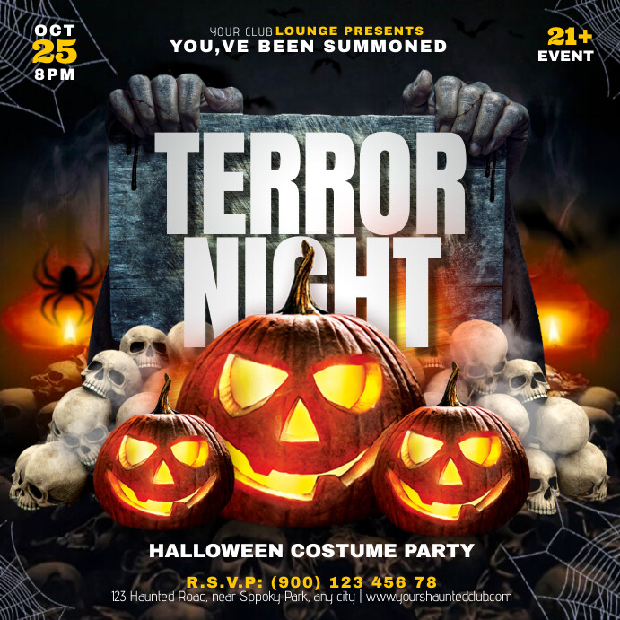halloween terror night Template | PosterMyWall