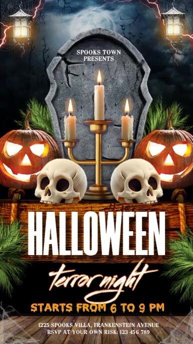 halloween terror night Template | PosterMyWall