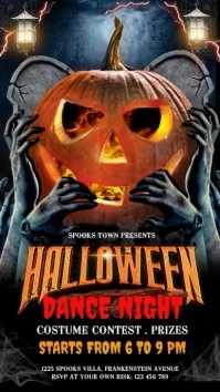 Halloween terror night Digitalt display (9:16) template