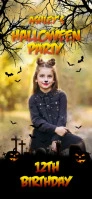 Halloween themed birthday party filter Snapchat Geofilter template