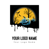Halloween-themed Logo template