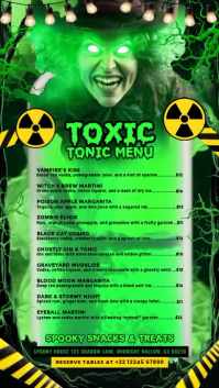 Green Halloween Menu Affichage numérique Template