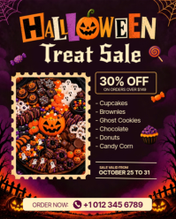 Noir Halloween Treat Sale Instagram Portrait Template