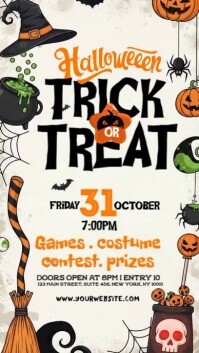 White Halloween Celebration Instagram na Kuwento Template