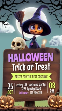 Halloween trick or treat Instagram Story template