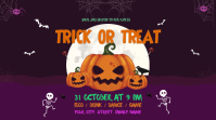 Halloween Trick Or Treat งานแสดงผลงานแบบดิจิทัล (16:9) template