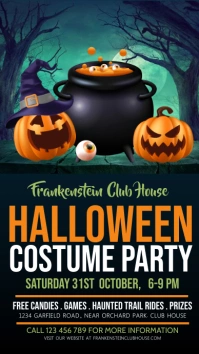 halloween trick or treat Instagram na Kuwento template