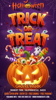 Halloween Trick Or Treat Instagram Story template