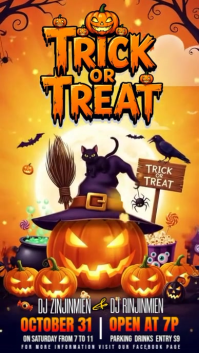 Halloween Trick Or Treat Instagram Story template