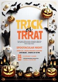 Blanco Halloween Party A5 Template