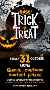 Halloween Trick or Treat Party Instagram Story template