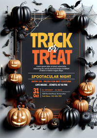 Halloween Trick or Treat Party A4 template