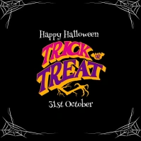 halloween trick or treat t shirt logo template