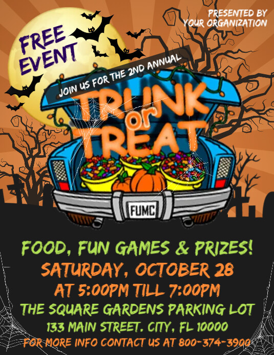 Free Printable Trunk Or Treat Flyer Template