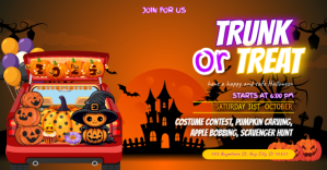 Halloween Trunk or treat poster Okładka wydarzenia na Facebooku template