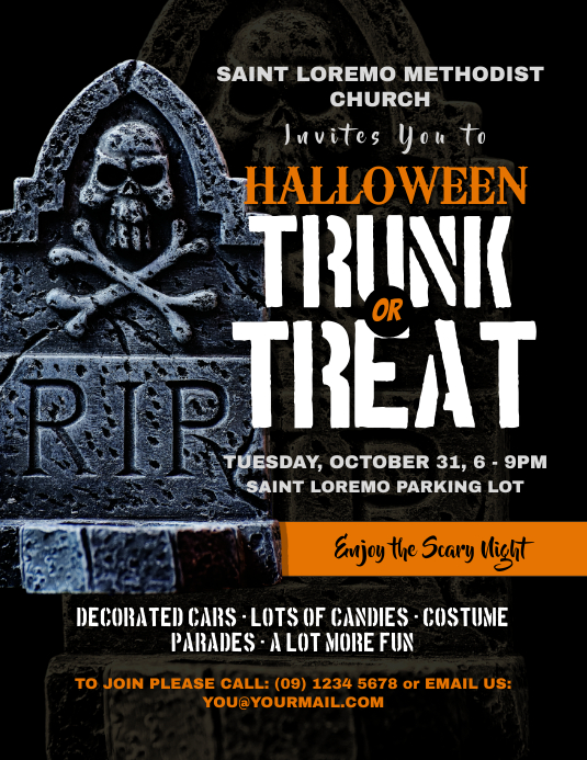 Halloween Kofferraum Oder Leckerbissen Flyer Vorlagen Vorlage