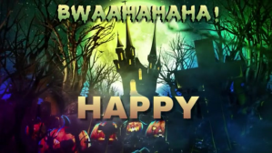 Schwarz Halloween Party Ekran reklamowy Template