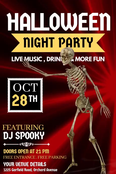 halloween video Plakat template