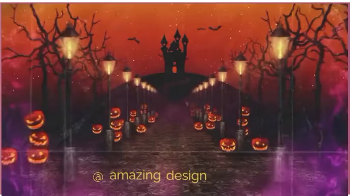 Halloween Video  Digital Display (16:9) template