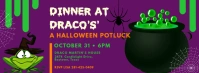 Halloween Witch Party Potluck Facebook Cover Template