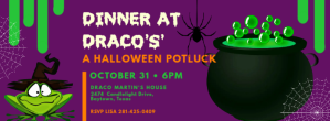 Halloween Witch Party Potluck Facebook Cover Template Facebook-coverfoto