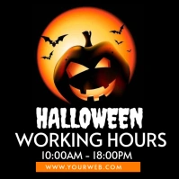 Halloween working hours Instagram-bericht template