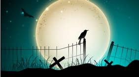 Halloween zoom digital backgrOund Presentation (16:9) template