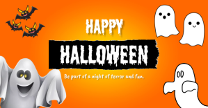 Orange Halloween Event Obraz udostępniany na Facebooku Template
