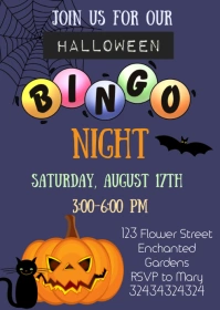 Hallowen Bingo Night Flyer A6 template