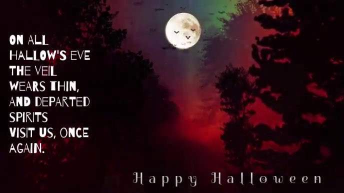 Hallow’s Eve Spirits Scary Music Video Ekran reklamowy (16:9) template