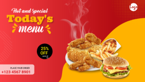 Hamburger & Fried chicken Blog Header post template