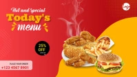 Hamburger & Fried chicken Blog Header post template