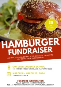Hamburger Fundraiser A4 template