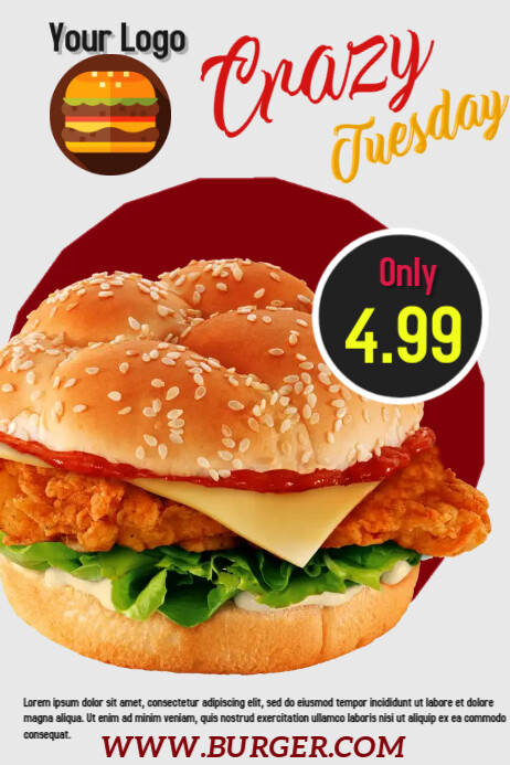hamburguer Poster template