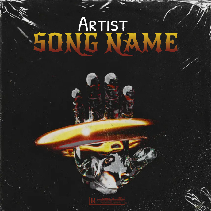 HAND Album Cover music art trap mixtape rap template