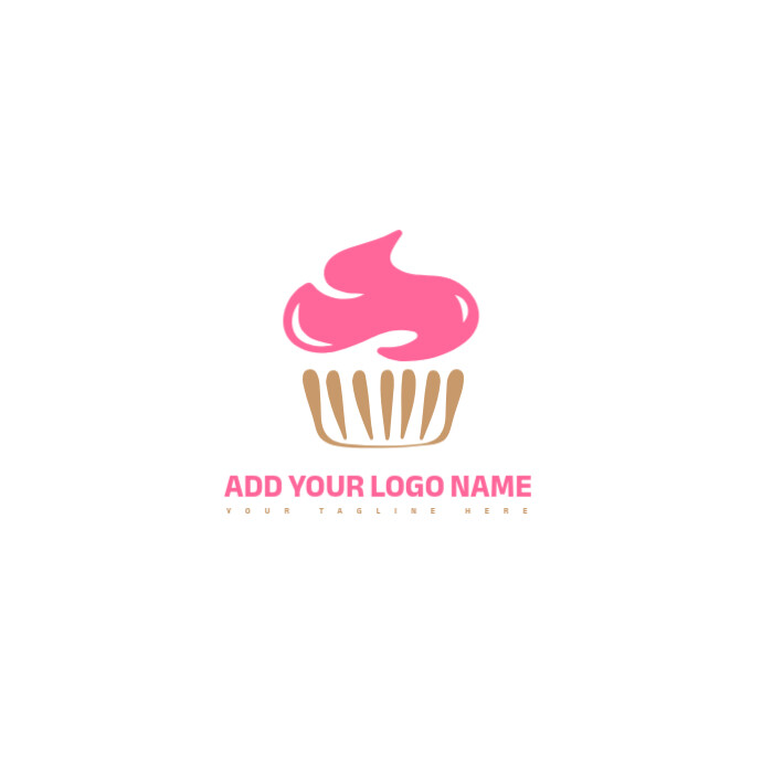 Hand Drawn Cupcake/minimalist Cupcake/bakery/simple Dessert/cupcake Icon/pastry Shop/business/compan Logo template