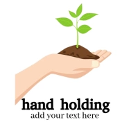 hand holding Logo template