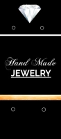 Hand Made Jewelry.gold.diamond. Rack Card template