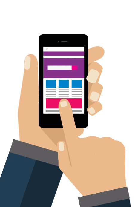 Hand Mobile touch icon โปสเตอร์ template