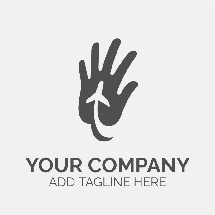 Plantilla de Hand + Plane Logo design concept | PosterMyWall