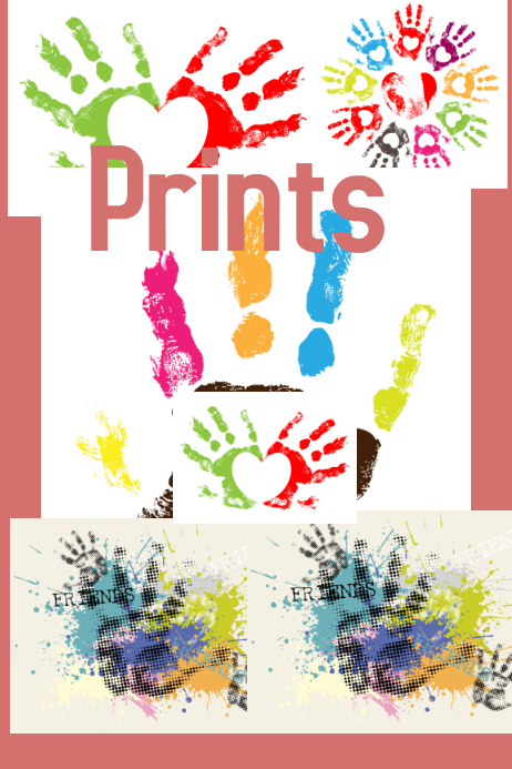 Hand Pattern Poster Copy of hand prints | PosterMyWall