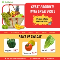 Hand Sanitizer and products Supermarket Ad Publicação no Instagram template