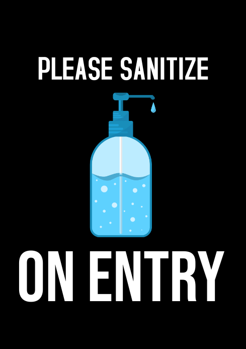 Hand sanitizer A4 template