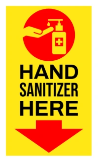 Hand Sanitizer Here Sign Board Template US Legal